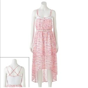 Junior’s Candie’s Dot Hi Low Dress Size M